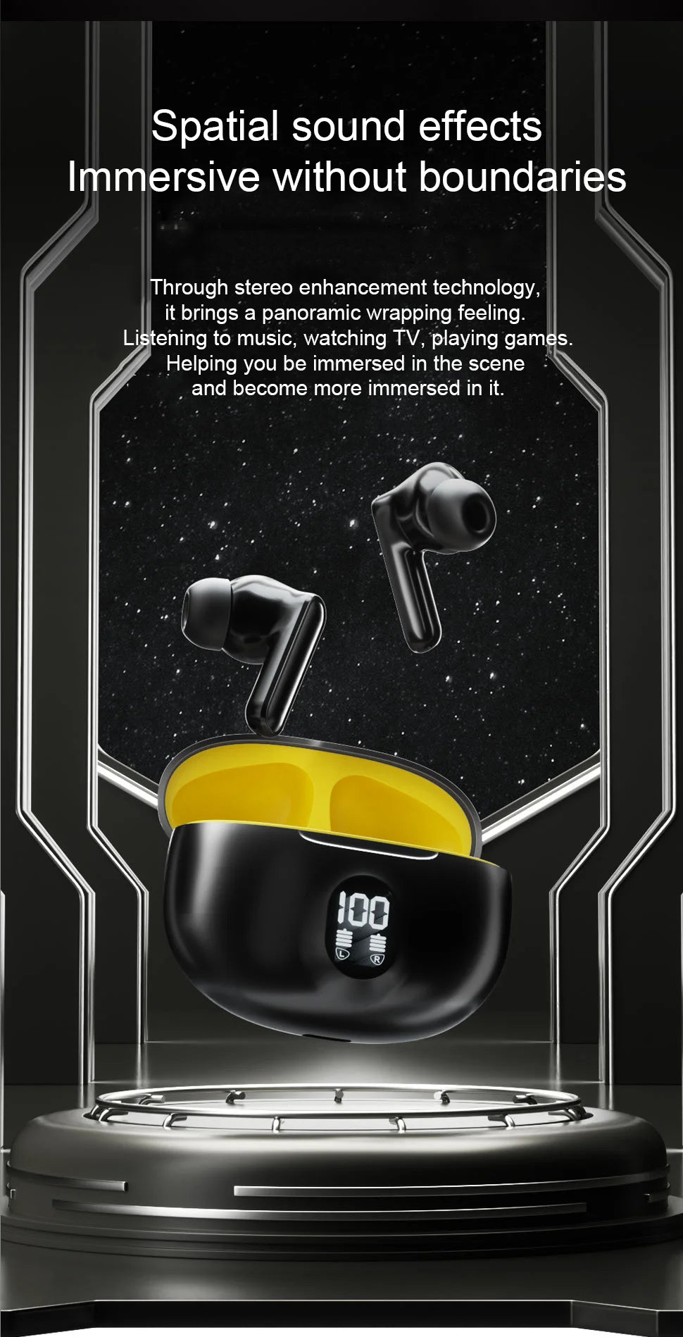 Bluetooth Earphone Wireless Headphone Widely compatible HiFi Stereo Headsets Noise Cancelling Earbuds For Xiaomi Lenovo Air ipad
