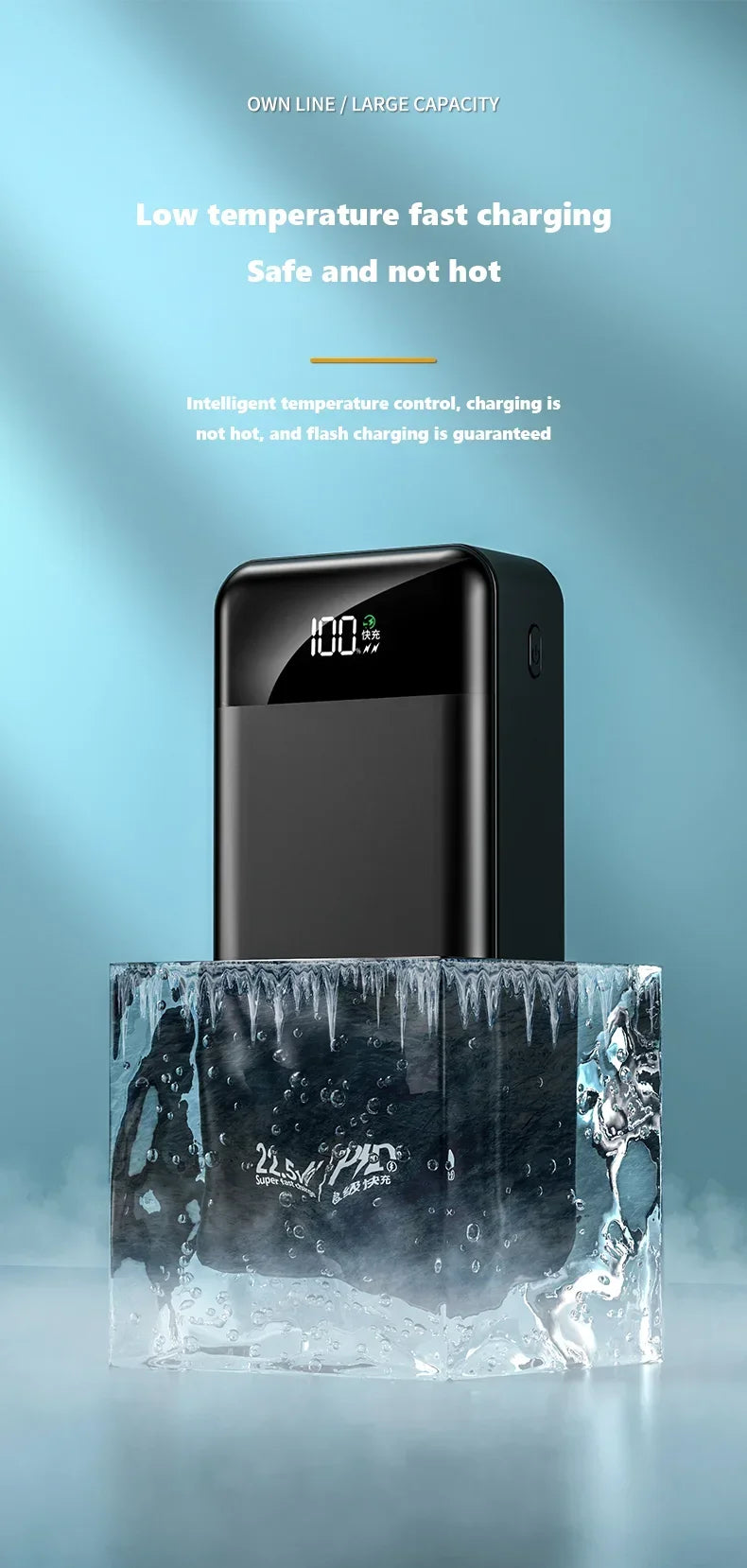 Power Bank 100000mAh with 22.5W PD Fast Charging Powerbank Portable Battery Charger PoverBank for IPhone Xiaomi Huawei
