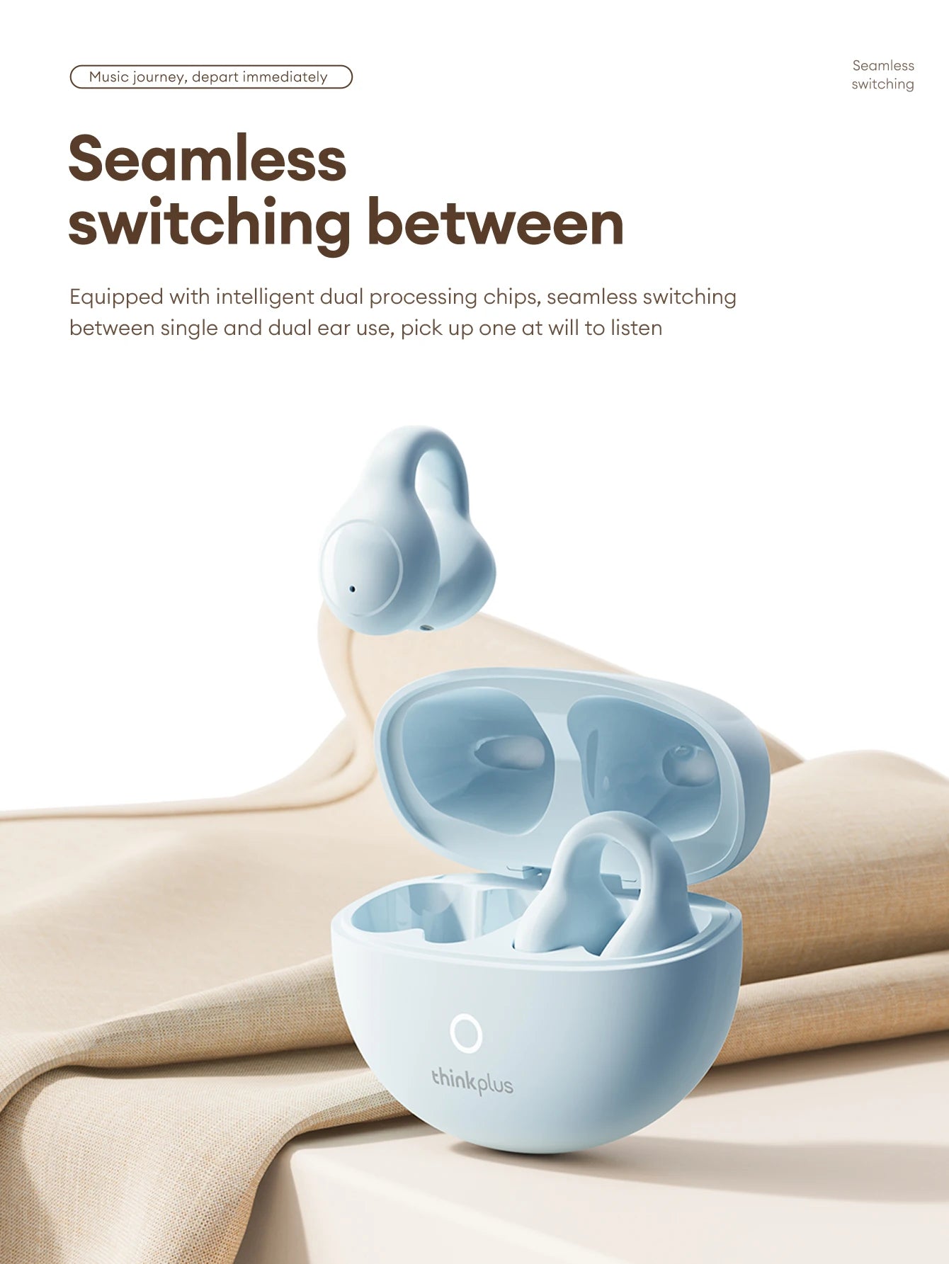 Lenovo LP25 OWS Bluetooth 5.4 Wireless Earphone Long Battery Life Headset Noise Canceling Gaming Headphones HIFI Stereo With Mic