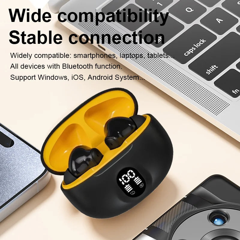 Bluetooth Earphone Wireless Headphone Widely compatible HiFi Stereo Headsets Noise Cancelling Earbuds For Xiaomi Lenovo Air ipad