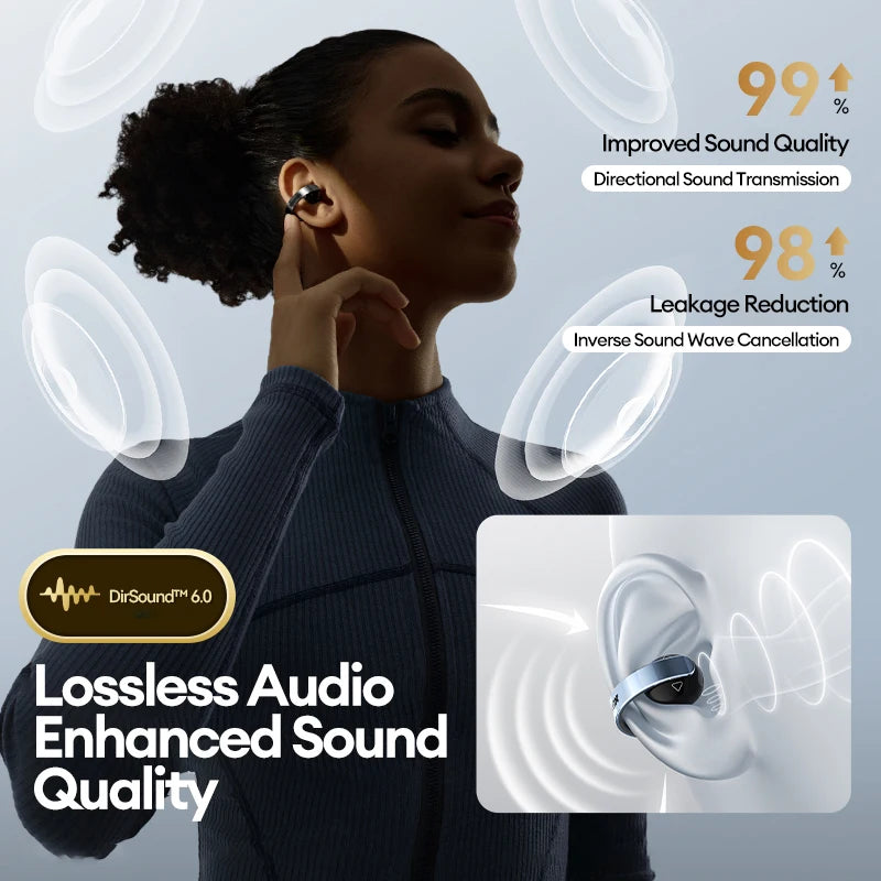 Lenovo LP25 OWS Bluetooth 5.4 Wireless Earphone Long Battery Life Headset Noise Canceling Gaming Headphones HIFI Stereo With Mic