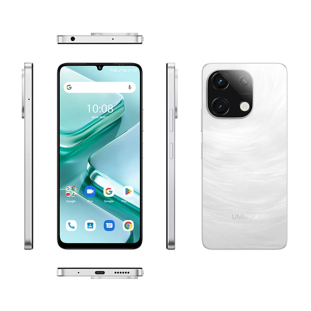 UMIDIGI G9T Smartphone Android 14 UNISOC T606 Octa Core 4GB+128GB 6.75” Water Drop HD+ Display 5000mAh Battery 13MP Camera