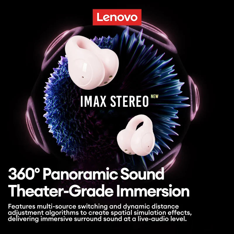 Lenovo LP25 OWS Bluetooth 5.4 Wireless Earphone Long Battery Life Headset Noise Canceling Gaming Headphones HIFI Stereo With Mic