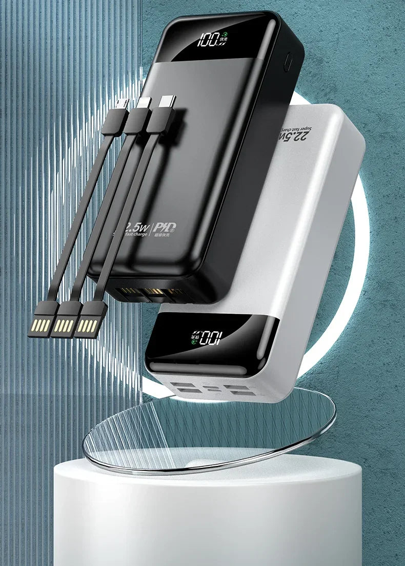 Power Bank 100000mAh with 22.5W PD Fast Charging Powerbank Portable Battery Charger PoverBank for IPhone Xiaomi Huawei