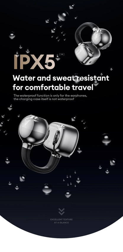 Monster MQT65 OWS Bluetooth 6.0 Earphones IP5X Waterproof Sports Wireless Headphones Noise Canceling HD Call Earbuds With Mic