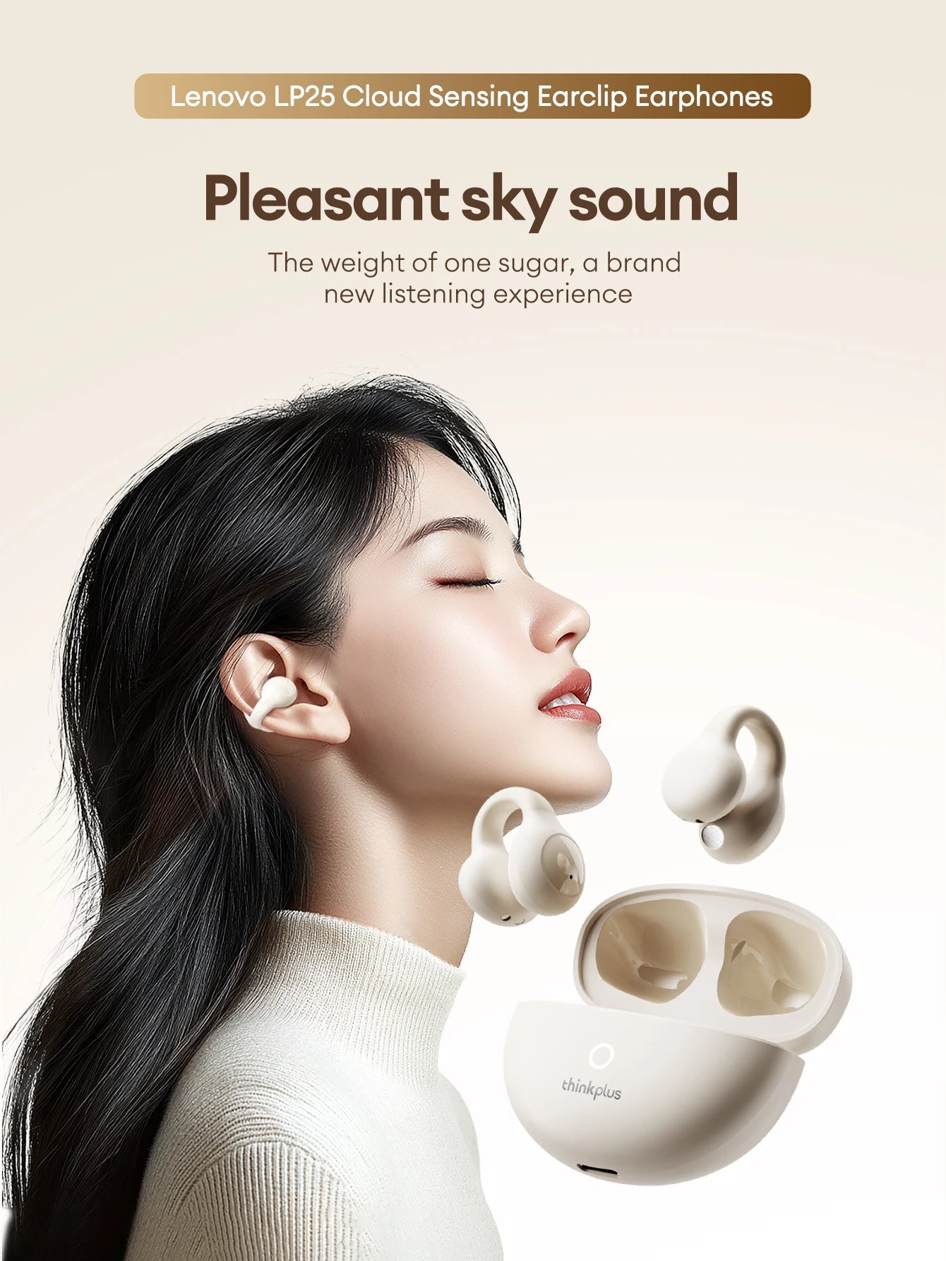 Lenovo LP25 OWS Bluetooth 5.4 Wireless Earphone Long Battery Life Headset Noise Canceling Gaming Headphones HIFI Stereo With Mic