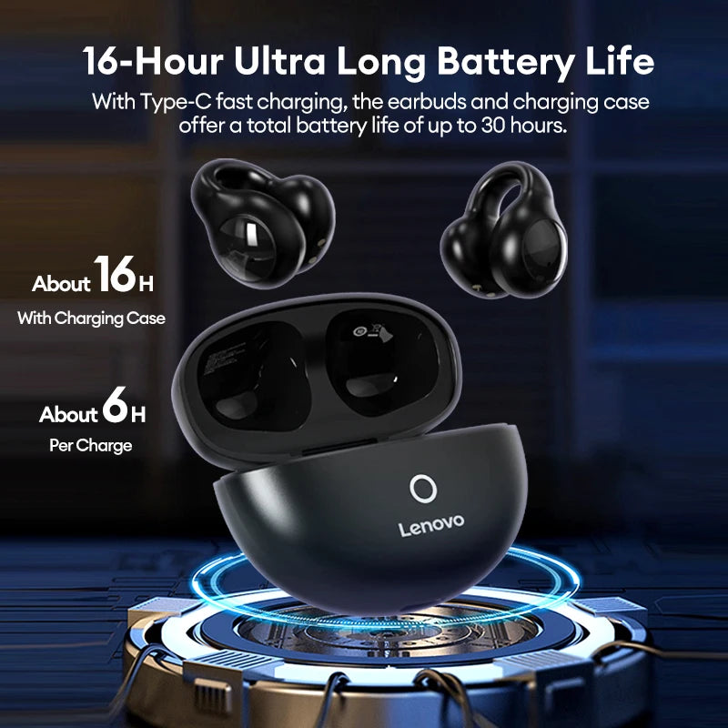 Lenovo LP25 OWS Bluetooth 5.4 Wireless Earphone Long Battery Life Headset Noise Canceling Gaming Headphones HIFI Stereo With Mic