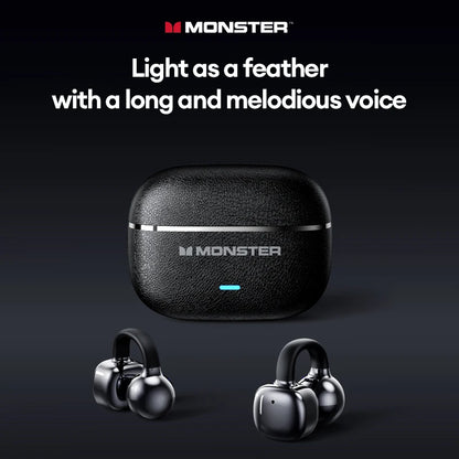 Monster MQT65 OWS Bluetooth 6.0 Earphones IP5X Waterproof Sports Wireless Headphones Noise Canceling HD Call Earbuds With Mic