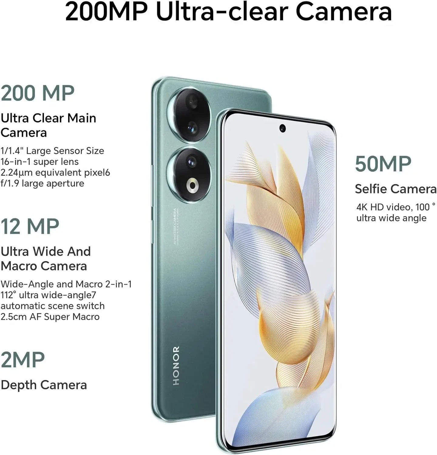 HONOR 90 5G Android Smartphone CPU Qualcomm Snapdragon 7 Gen 1 6.7 Inch OLED Screen  200MP Camera 5000mAh Battery Used Phone