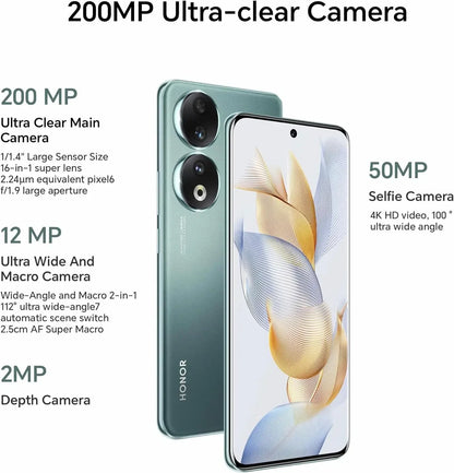HONOR 90 5G Android Smartphone CPU Qualcomm Snapdragon 7 Gen 1 6.7 Inch OLED Screen  200MP Camera 5000mAh Battery Used Phone