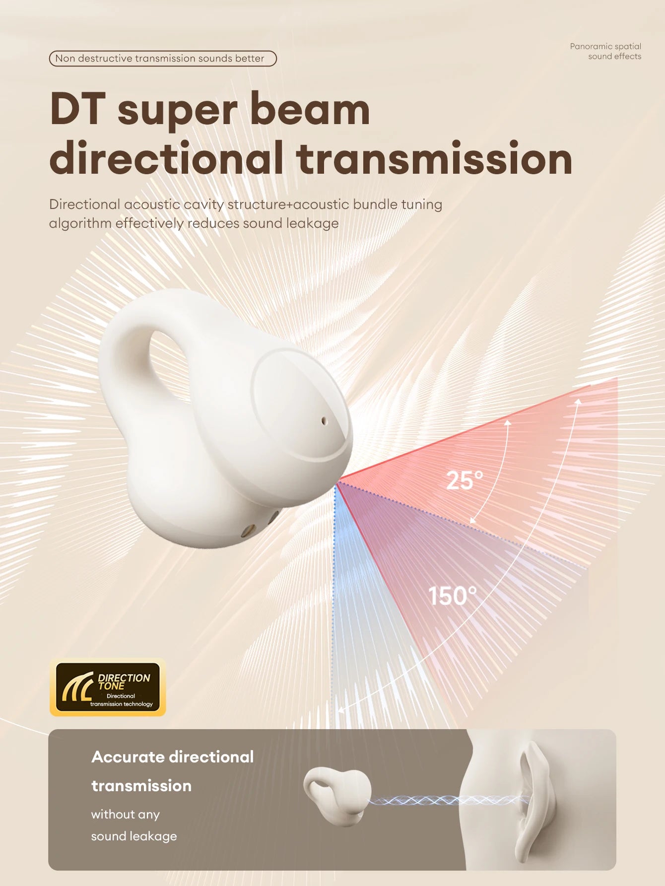 Lenovo LP25 OWS Bluetooth 5.4 Wireless Earphone Long Battery Life Headset Noise Canceling Gaming Headphones HIFI Stereo With Mic