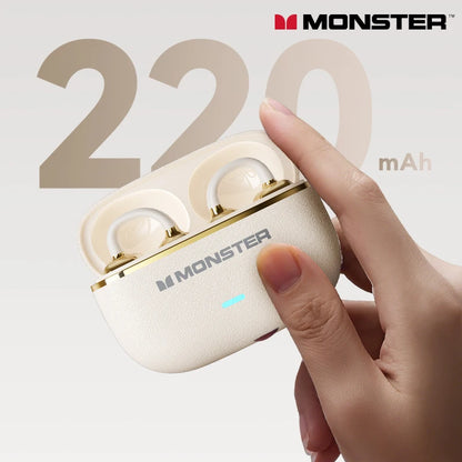 Monster MQT65 OWS Bluetooth 5.4 Earphones HiFi Sound Quality HD Call Wireless Headphones Ear Clip Noise Canceling Sports Earbuds