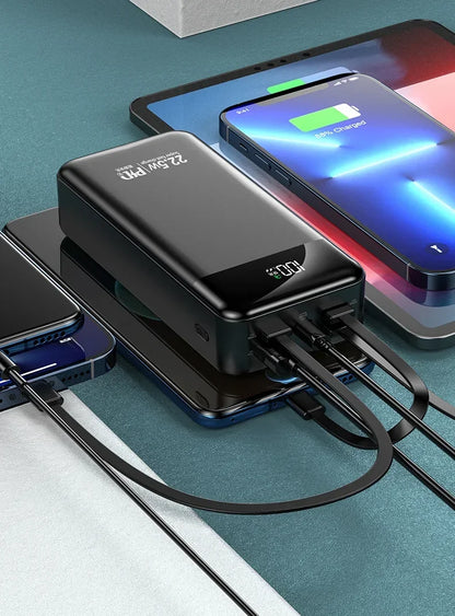 Power Bank 100000mAh with 22.5W PD Fast Charging Powerbank Portable Battery Charger PoverBank for IPhone Xiaomi Huawei