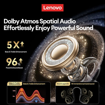 Lenovo LP25 OWS Bluetooth 5.4 Wireless Earphone Long Battery Life Headset Noise Canceling Gaming Headphones HIFI Stereo With Mic