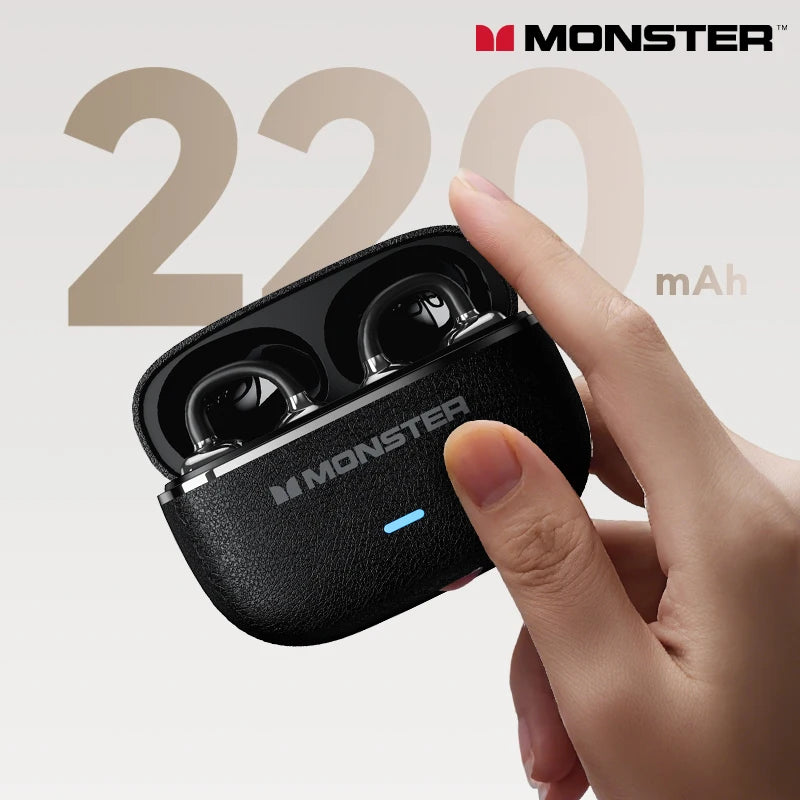 Monster MQT65 OWS Bluetooth 6.0 Earphones IP5X Waterproof Sports Wireless Headphones Noise Canceling HD Call Earbuds With Mic