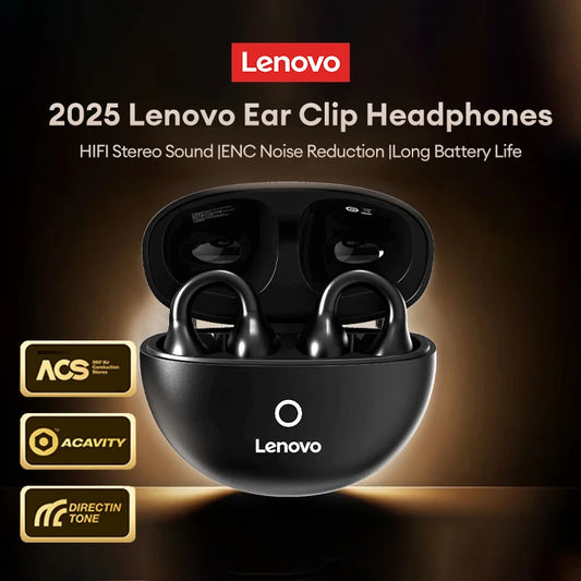 Lenovo LP25 OWS Bluetooth 5.4 Wireless Earphone Long Battery Life Headset Noise Canceling Gaming Headphones HIFI Stereo With Mic