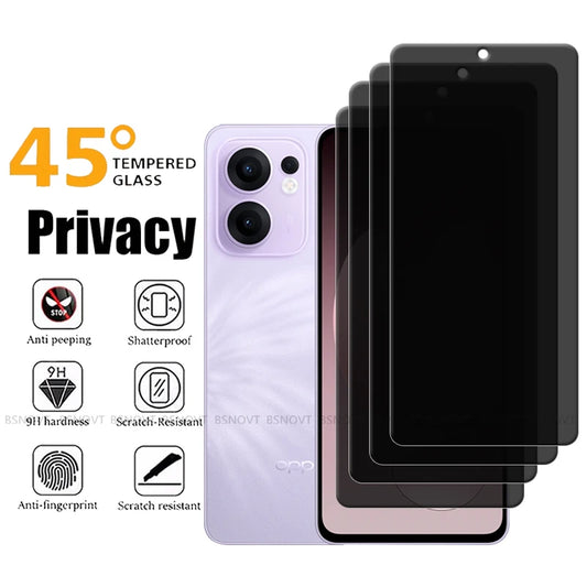 4/3/2/1Pcs For Reno 13F Glass OPPO Reno 13F Tempered Glass 9H Protective Cover Privacy Anti-Spy Glue Screen Protector Reno 13F