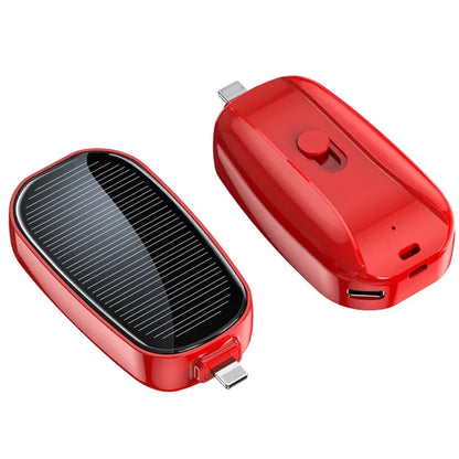 1200mAh Solar Power Bank Portable Charging Poverbank External Battery Charger Fast Charging Powerbank Keychain For Xiaomi TYPE C
