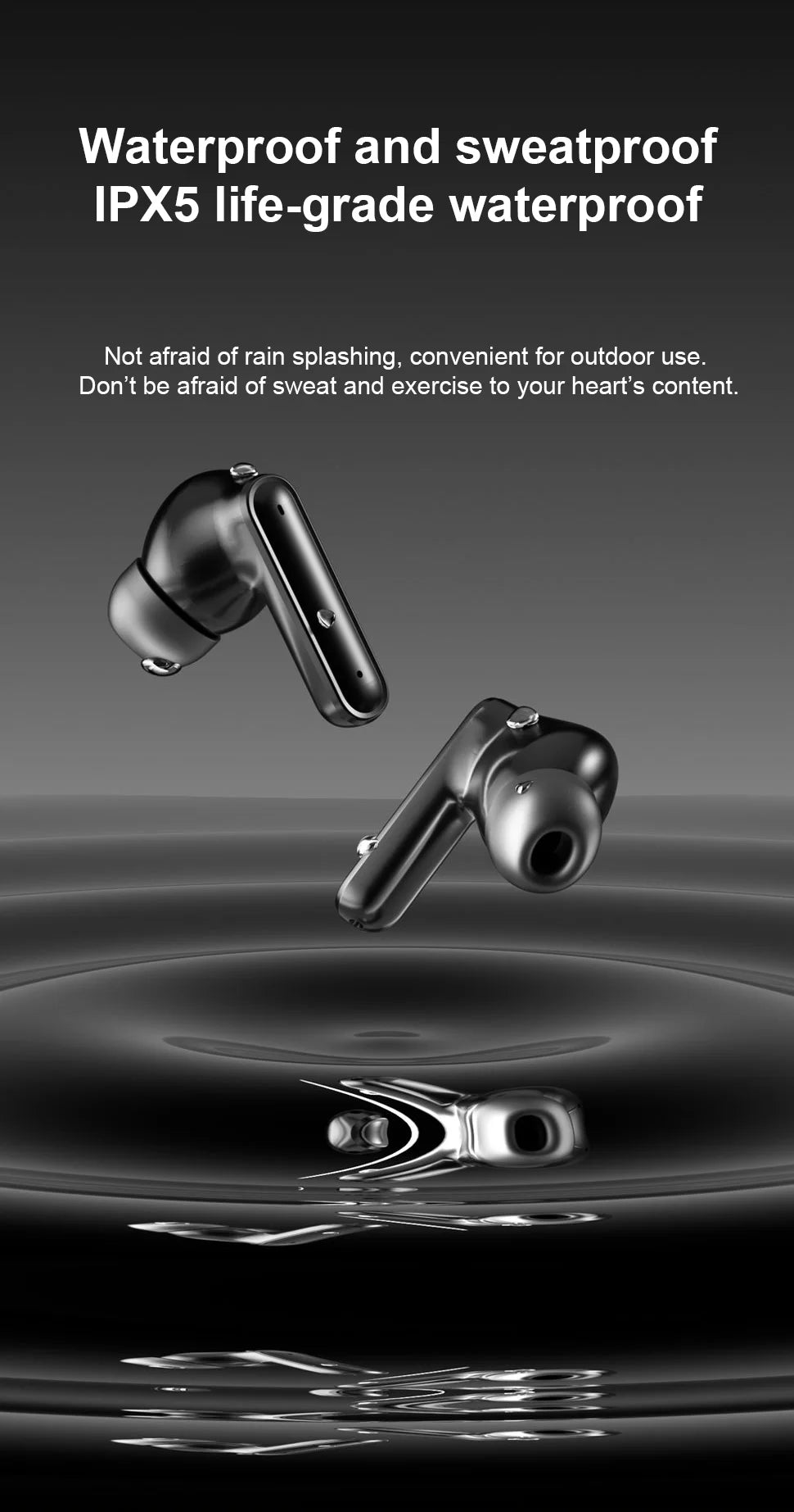 Bluetooth Earphone Wireless Headphone Widely compatible HiFi Stereo Headsets Noise Cancelling Earbuds For Xiaomi Lenovo Air ipad