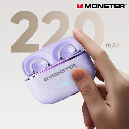 Monster MQT65 OWS Bluetooth 6.0 Earphones IP5X Waterproof Sports Wireless Headphones Noise Canceling HD Call Earbuds With Mic