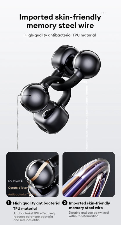 Monster MQT65 OWS Bluetooth 6.0 Earphones IP5X Waterproof Sports Wireless Headphones Noise Canceling HD Call Earbuds With Mic