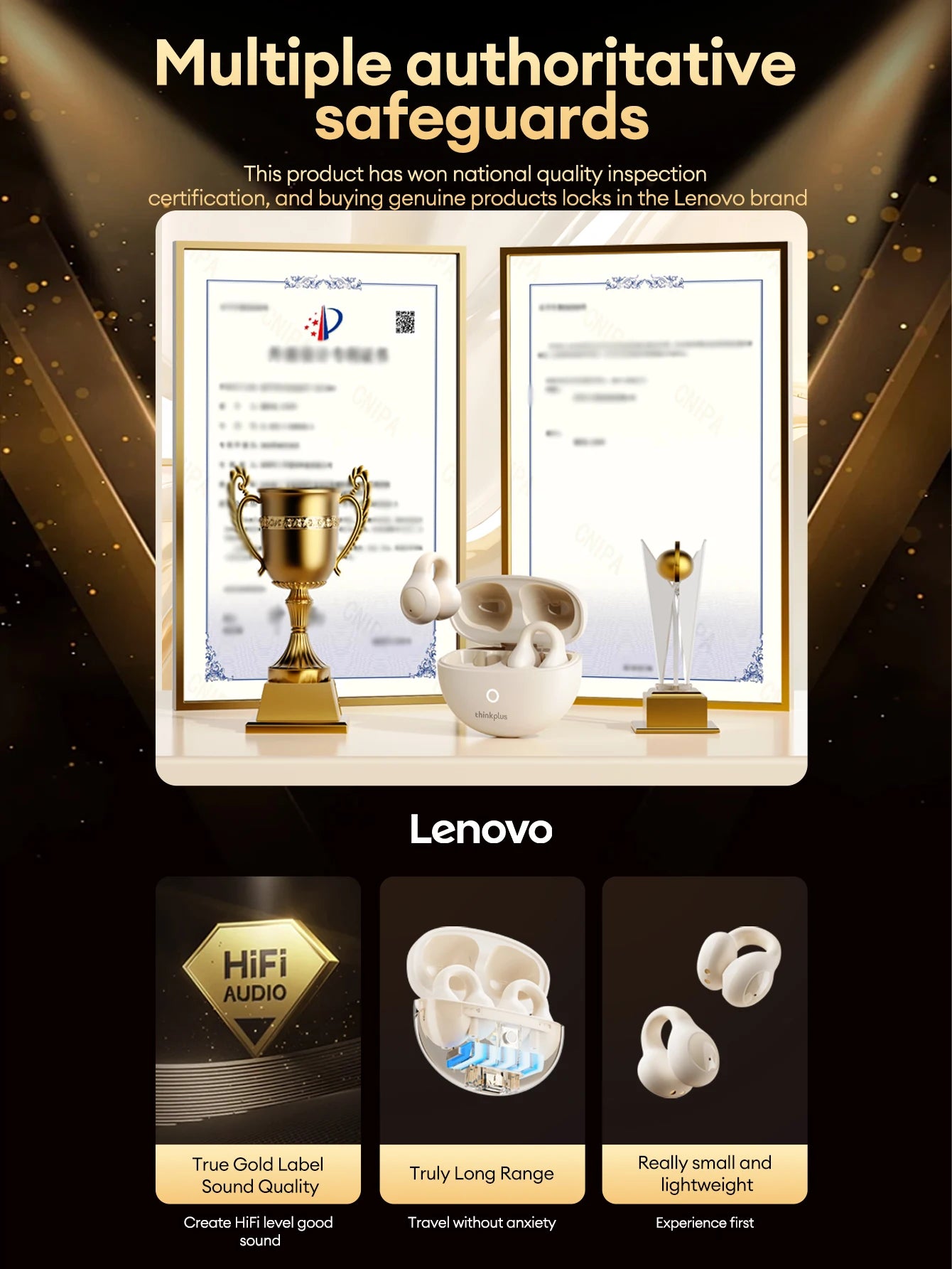 Lenovo LP25 OWS Bluetooth 5.4 Wireless Earphone Long Battery Life Headset Noise Canceling Gaming Headphones HIFI Stereo With Mic